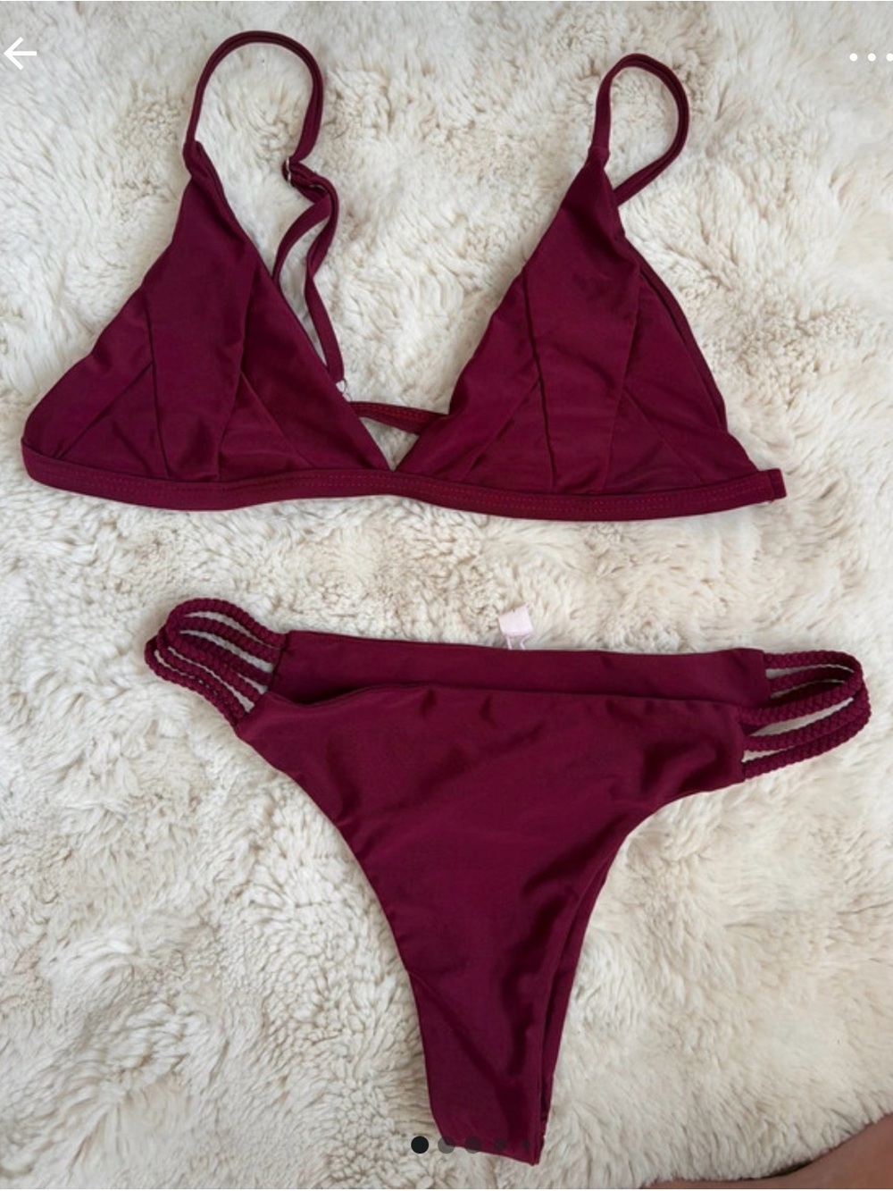 Women’s Burgundy Triangle Bikini Set